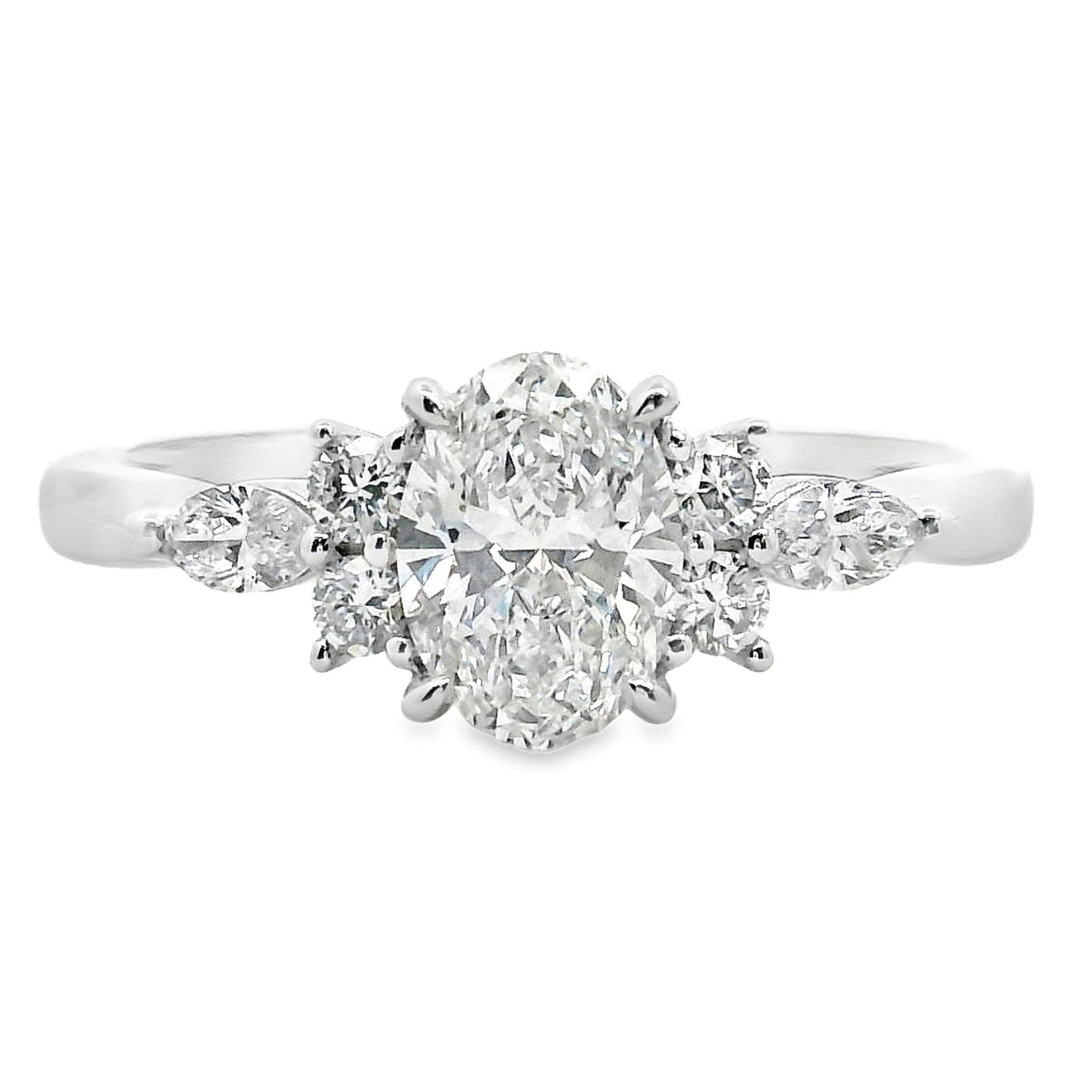 9ct White Gold Lab Grown Diamond Louise Ring
