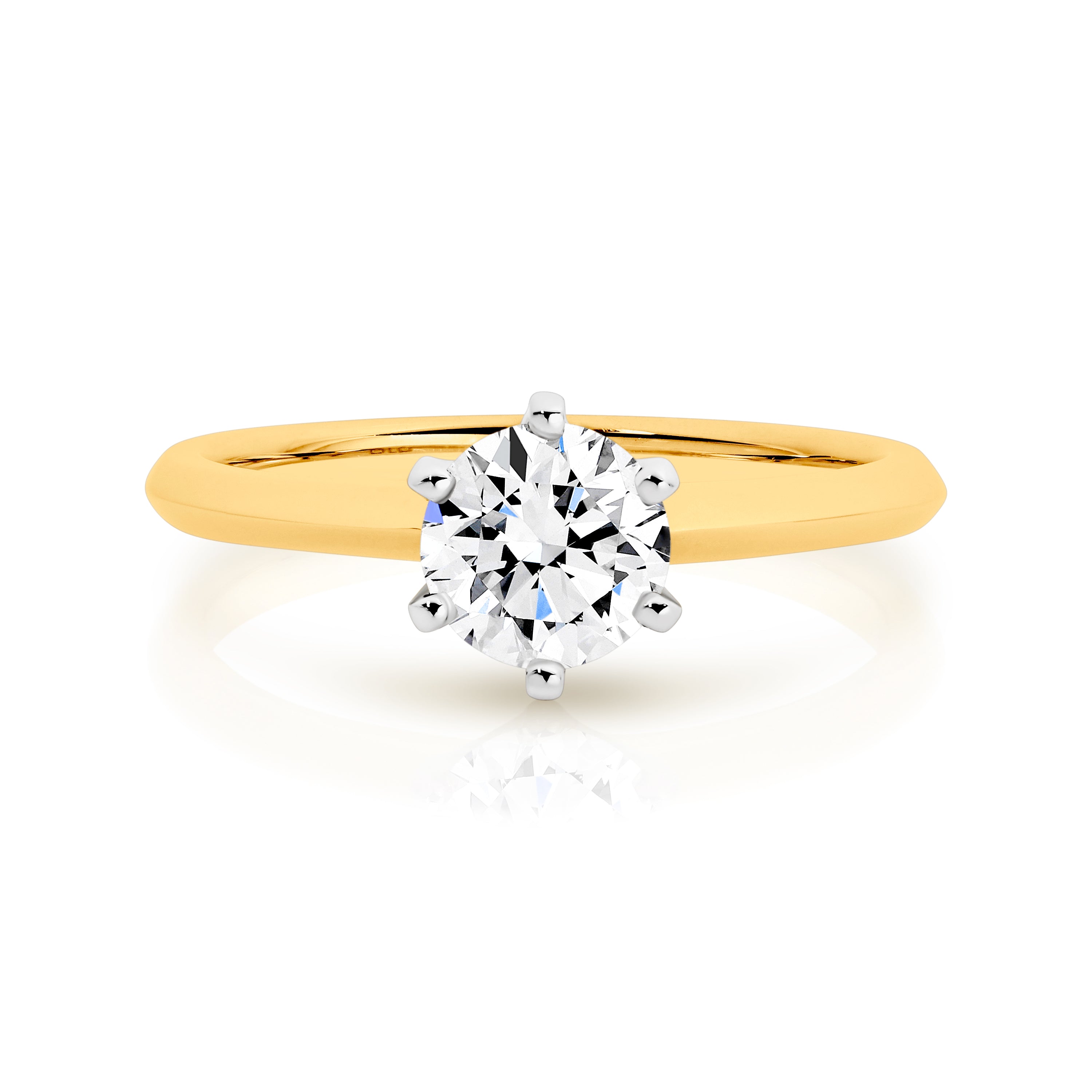 Laura 18ct Yellow Gold Round Brilliant Cut Diamond Solitaire Ring 1.00ct JK P1
