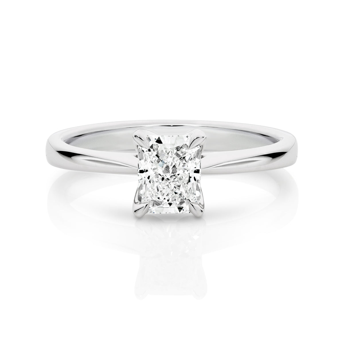 Samantha Radiant Cut Natural Diamond Solitaire Engagement Ring 2.50ct F/SI2
