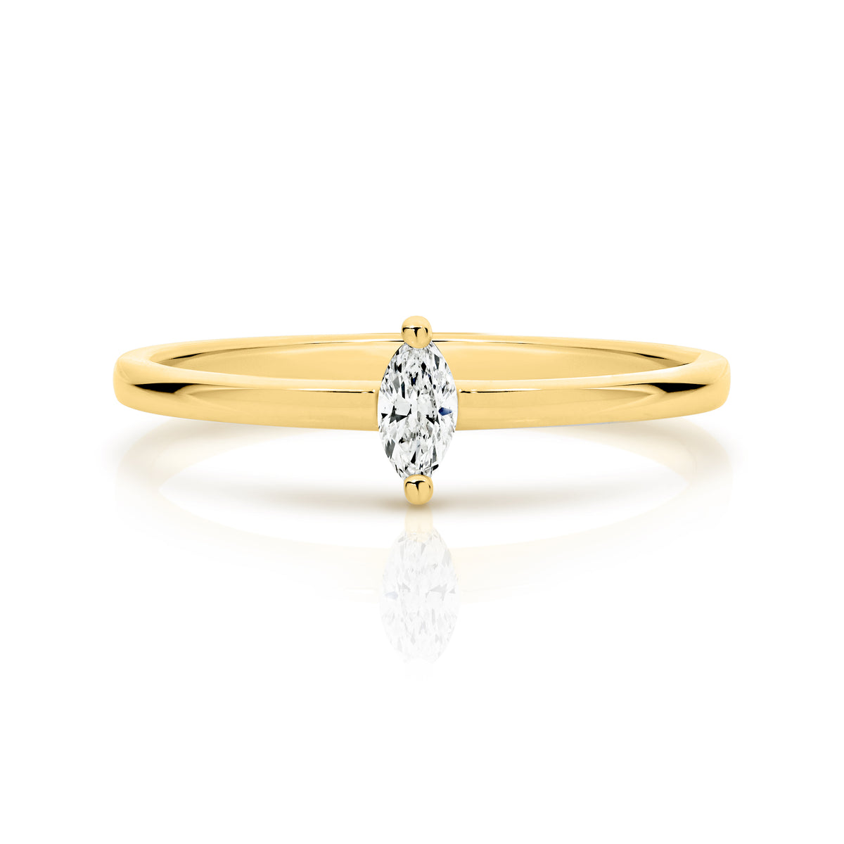 Duffs Marquise Lab Grown Diamond Stacker Ring 0.12ct