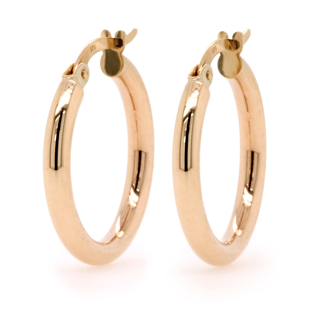9ct Yellow Gold Medium Hoop Earrings – Duffs Jewellers