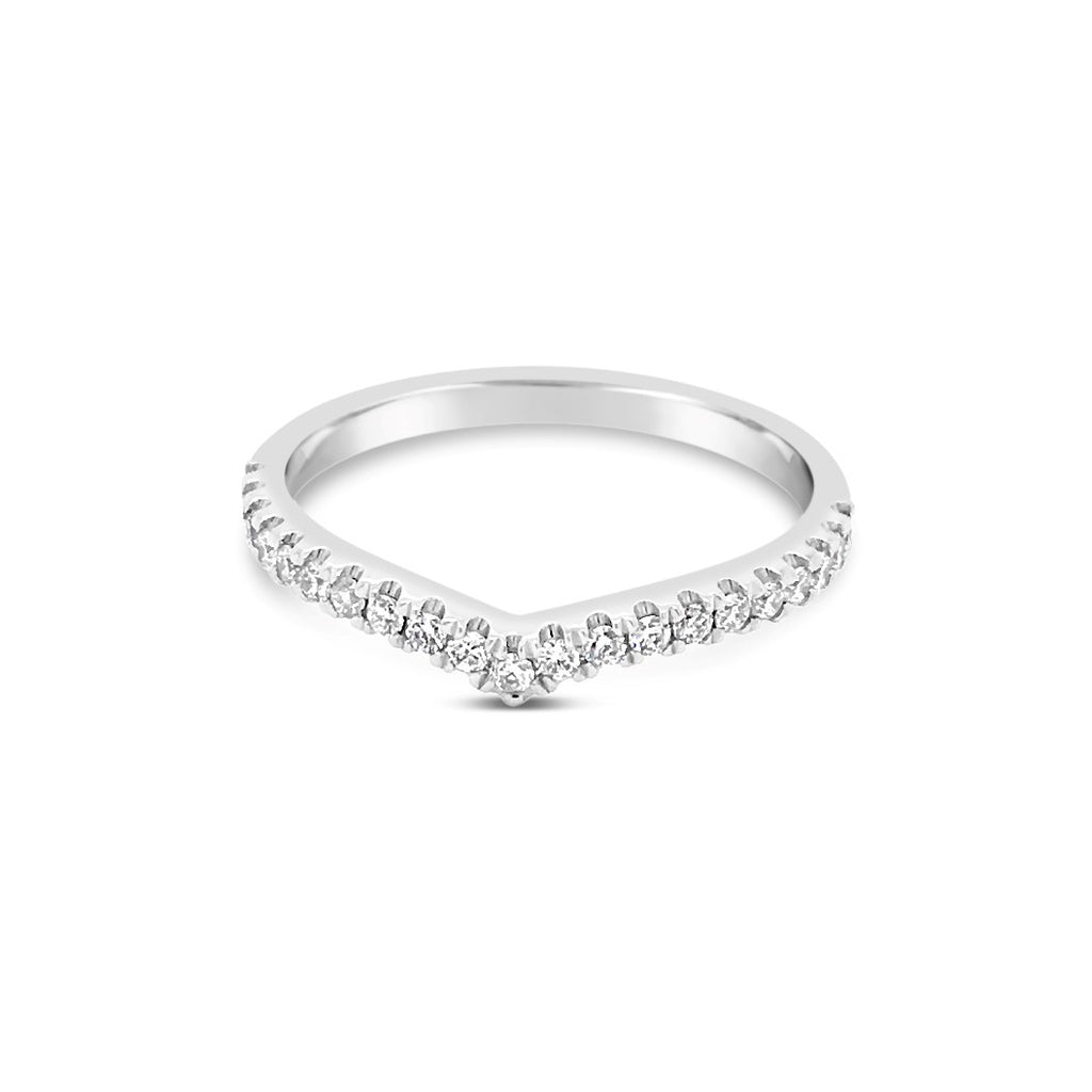 White gold diamond wishbone ring - Duffs Jewellers
