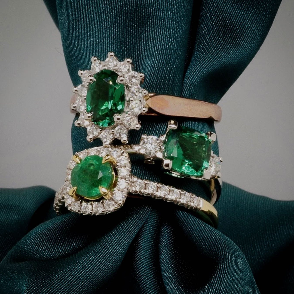 engagement rings emerald 