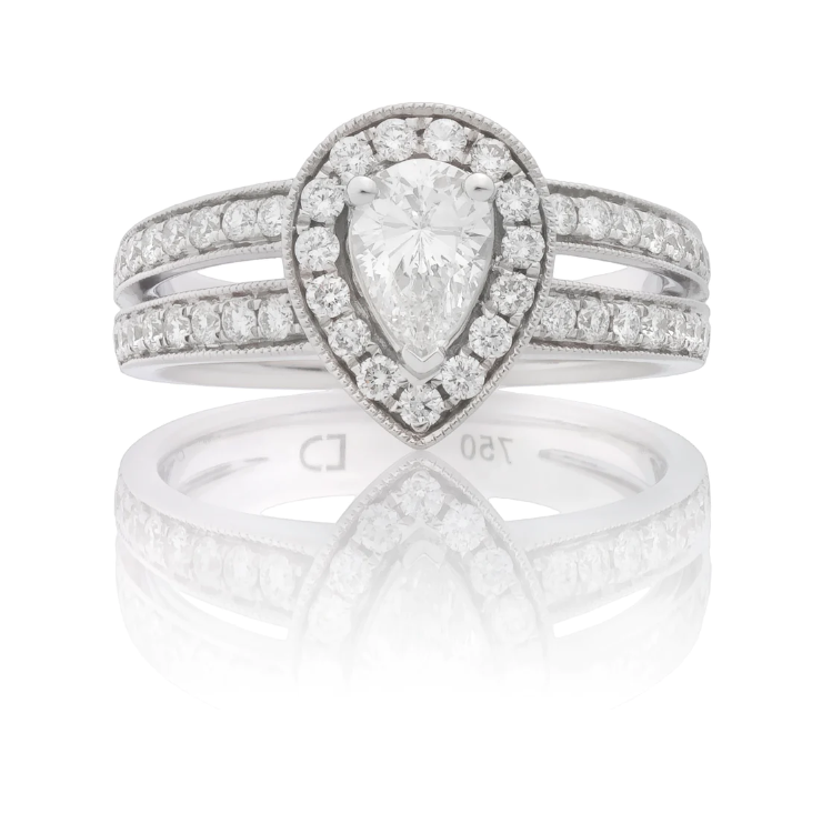 Engagement Rings - Engagement Rings Emerald Cut - White Gold Rings Engagement - Engagement Rings Halo - Engagement Rings Solitaire - Duffs Jewellers