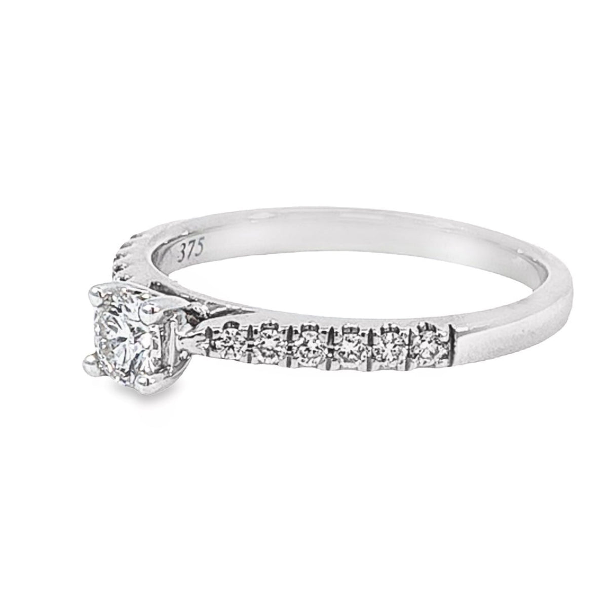 Round Brilliant Cut Natural Diamond Solitaire Engagement Ring 0.50ct TDW