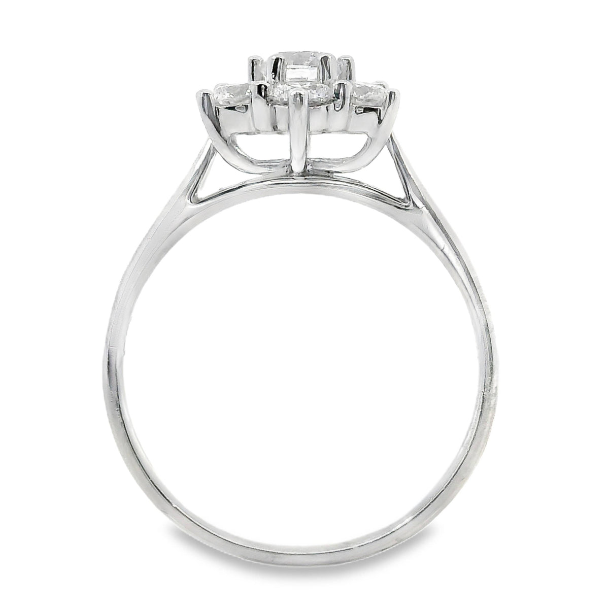 Renai 18ct White Gold Natural Diamond Star Cluster Ring TDW = 1.00ct