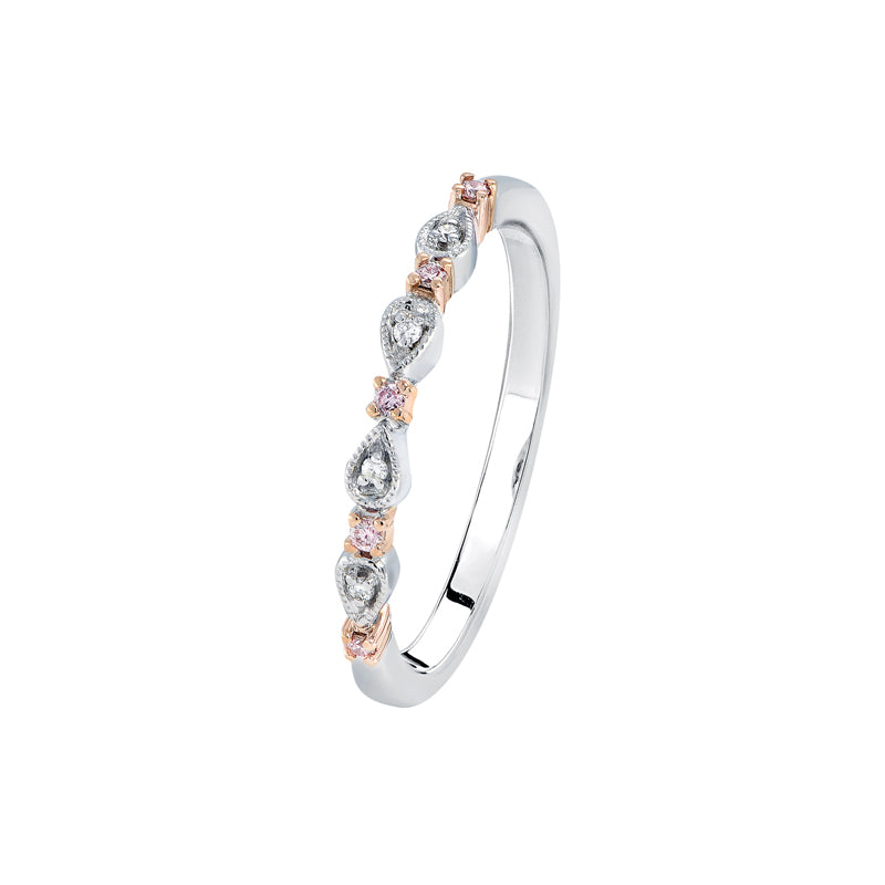 18ct White And Rose Gold Blush Pink Diamond Jubilee Ring
