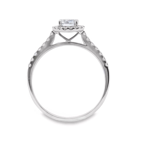 Sophia Round Brilliant Cut Natural Diamond Halo Engagement Ring TDW 0.75ct