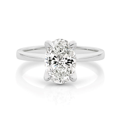 Oval Cut Lab Grown Diamond Solitaire Engagement Ring 2.30ct