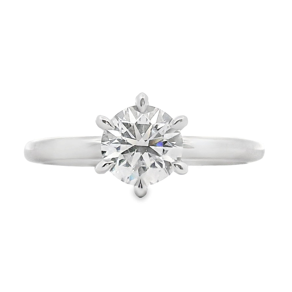 Alexis 18ct White Gold 1.01ct Natural Round Brilliant Cut Solitaire Ring