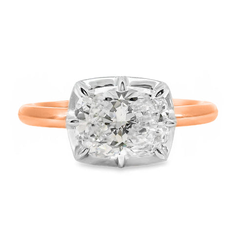 Georgina 18ct Rose And White Gold 8 Claw Solitaire Ring