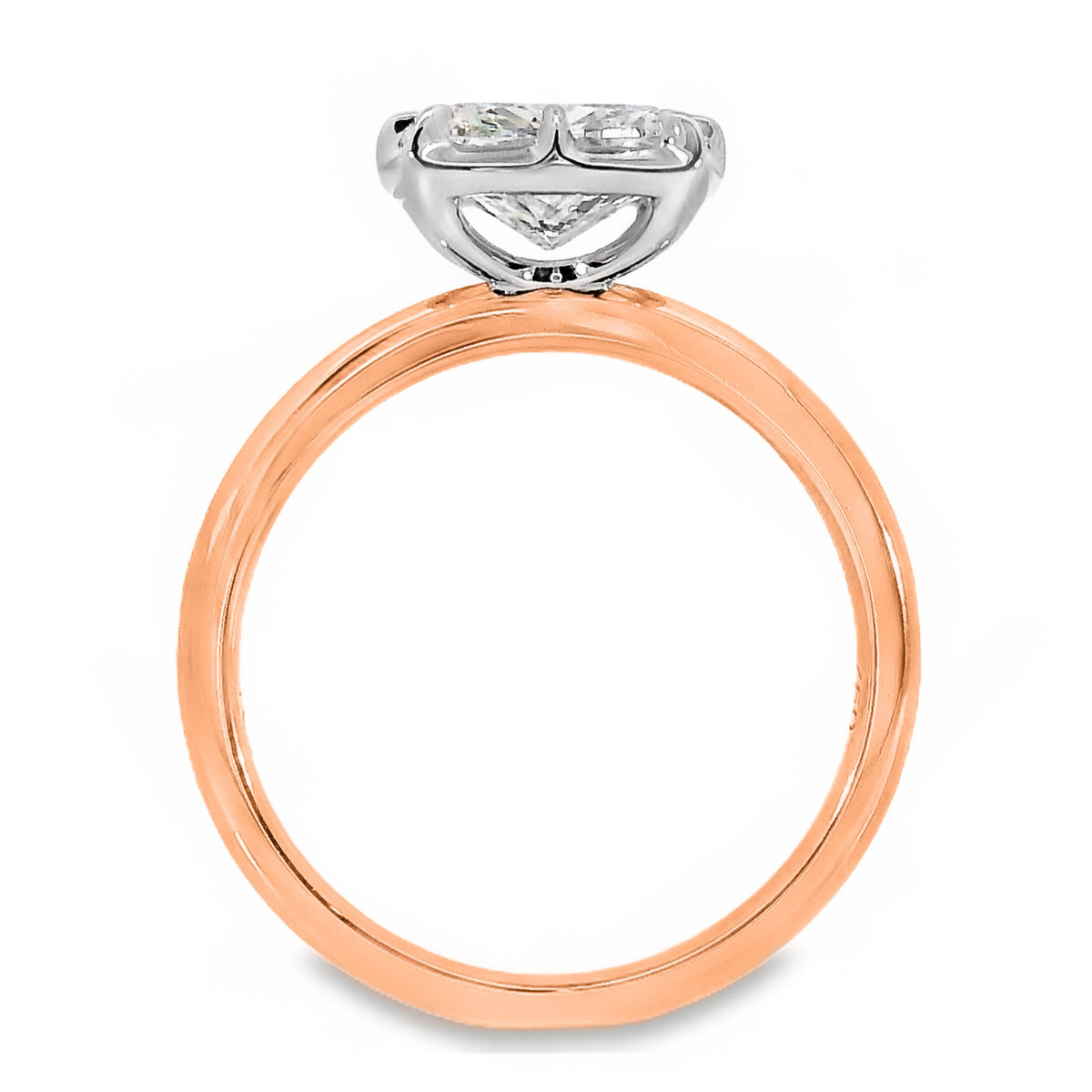 Georgina 18ct Rose And White Gold 8 Claw Solitaire Ring