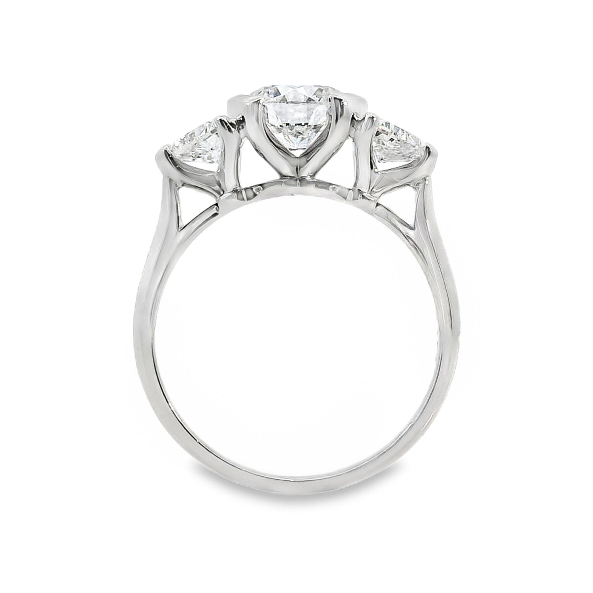 9ct White Gold Lab Grown Diamond Trilogy Ring