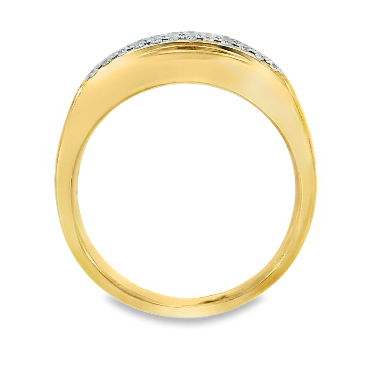 9ct Yellow Gold Aquamarine And Diamond Dress Ring