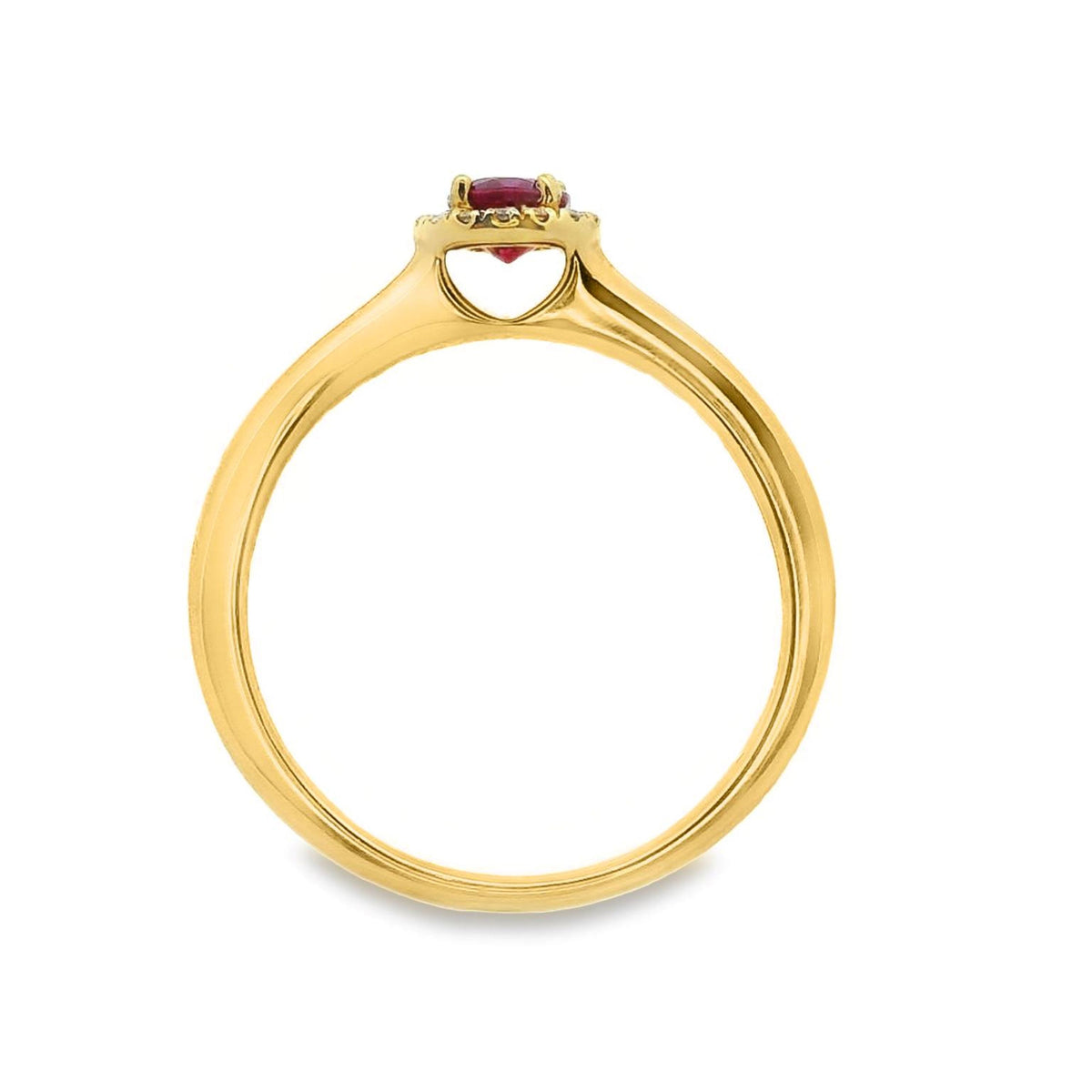 Ruby And Diamond Halo Set Ring