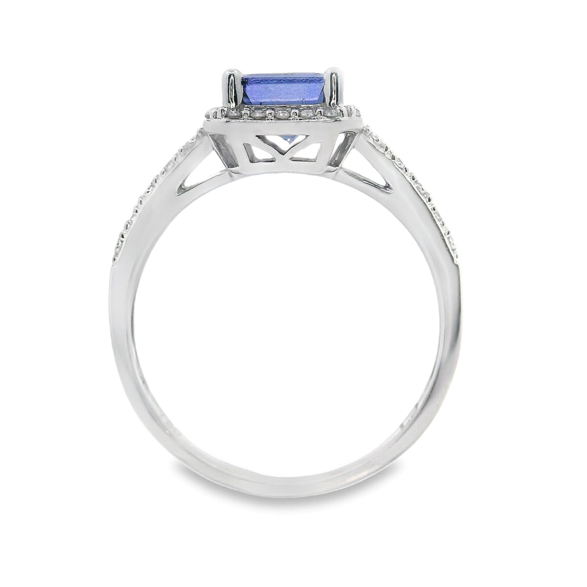 Tanzanite And Natural Diamond Split Band Ring