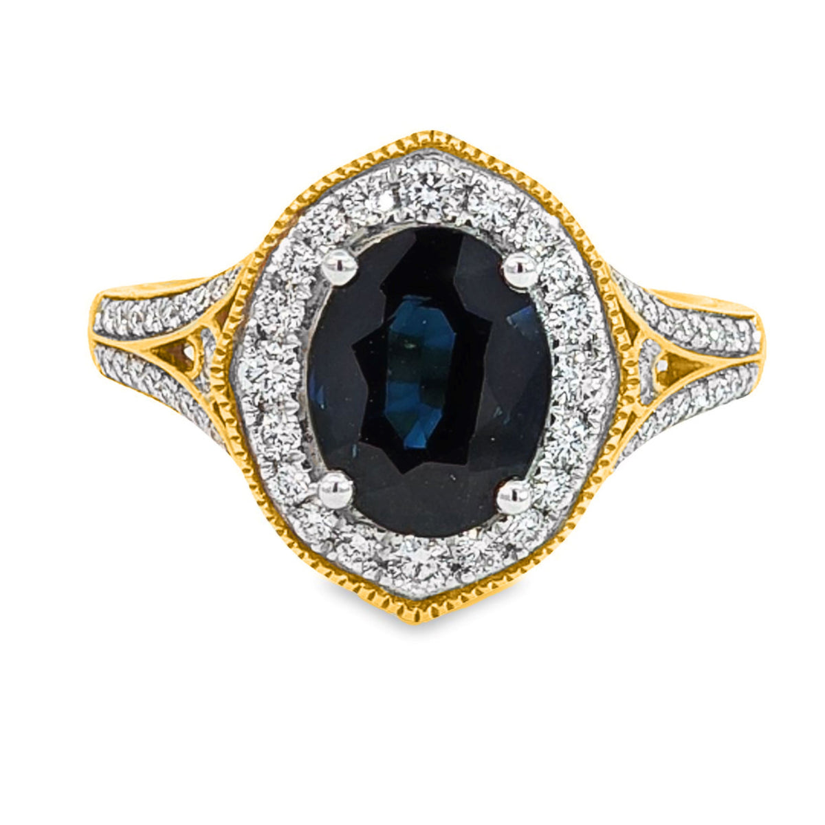 18ct Yellow Gold Sapphire And Diamond Ring