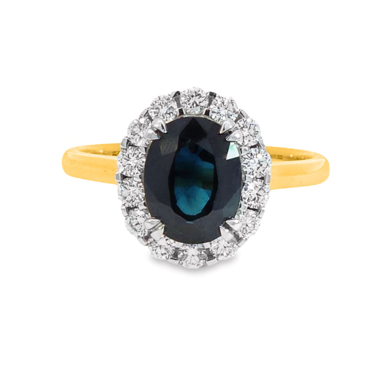 18ct Yellow Gold Sapphire And Diamond Ring