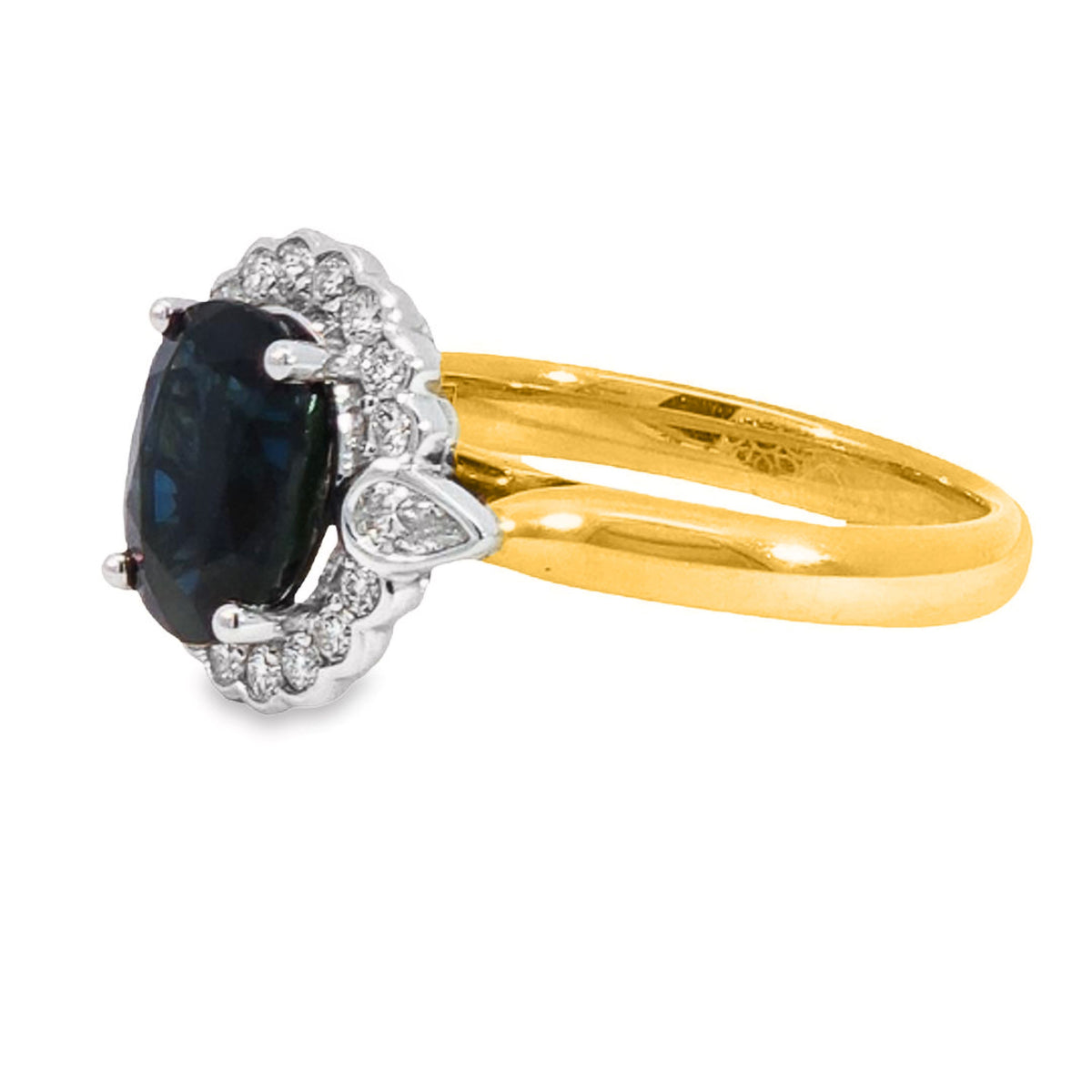 18ct Yellow Gold Sapphire And Diamond Ring