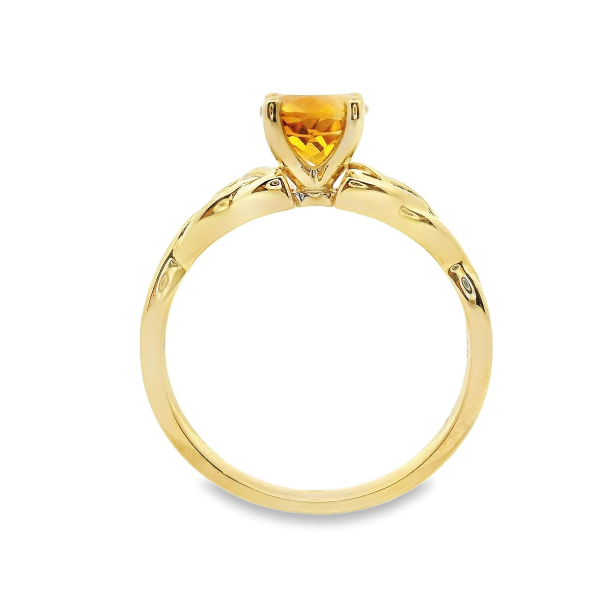 9ct Yellow Gold Celtic Inspired Citrine Ring