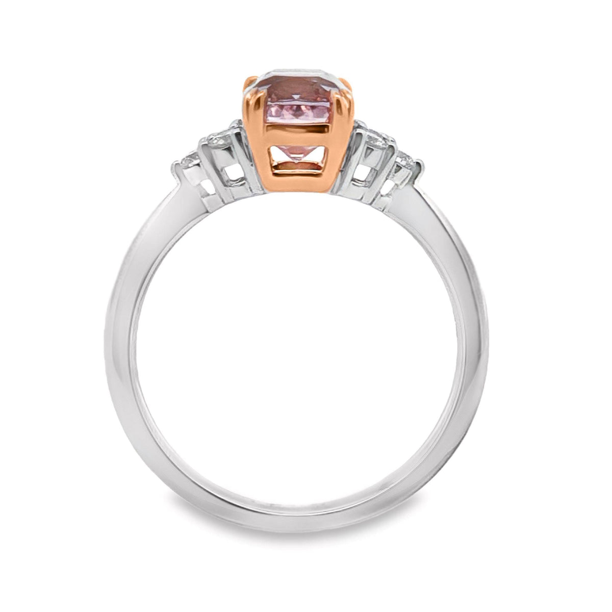 Bespoke Nigerian Pink Tourmaline And Diamond Ring
