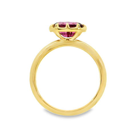 9ct Yellow Gold Rhodolite Garnet Ring