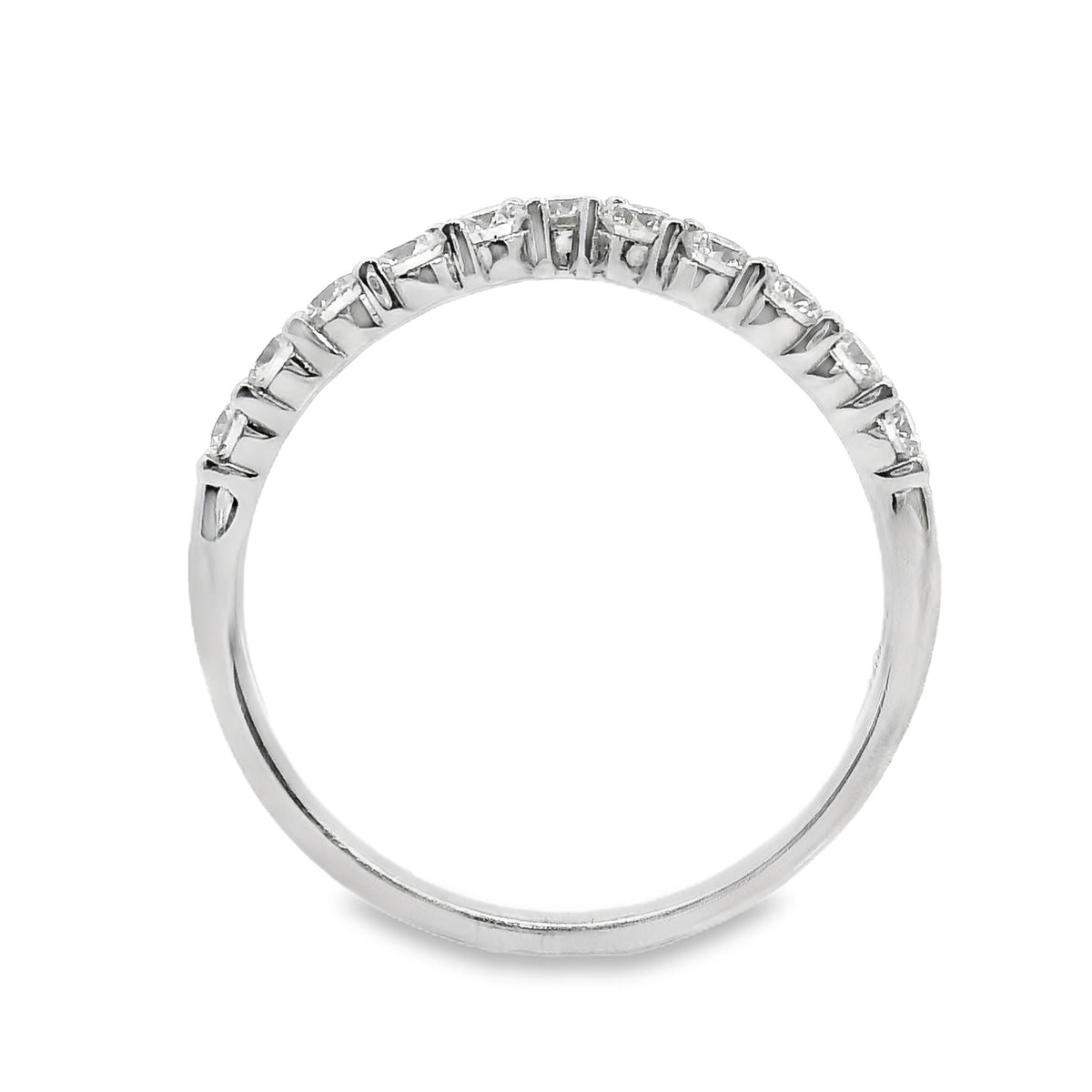 9ct White Gold V Shaped Claw Set Diamond Ring