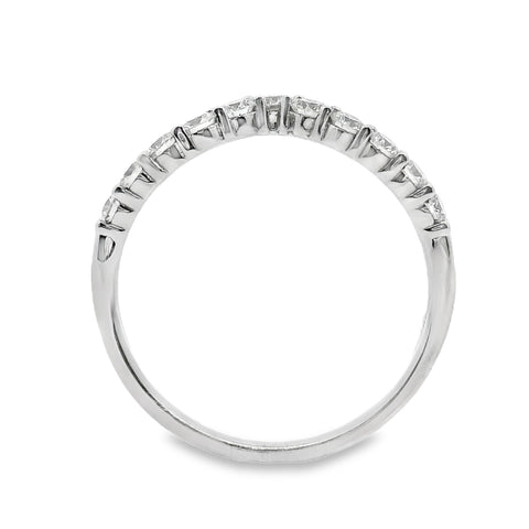 9ct White Gold V Shaped Claw Set Diamond Ring