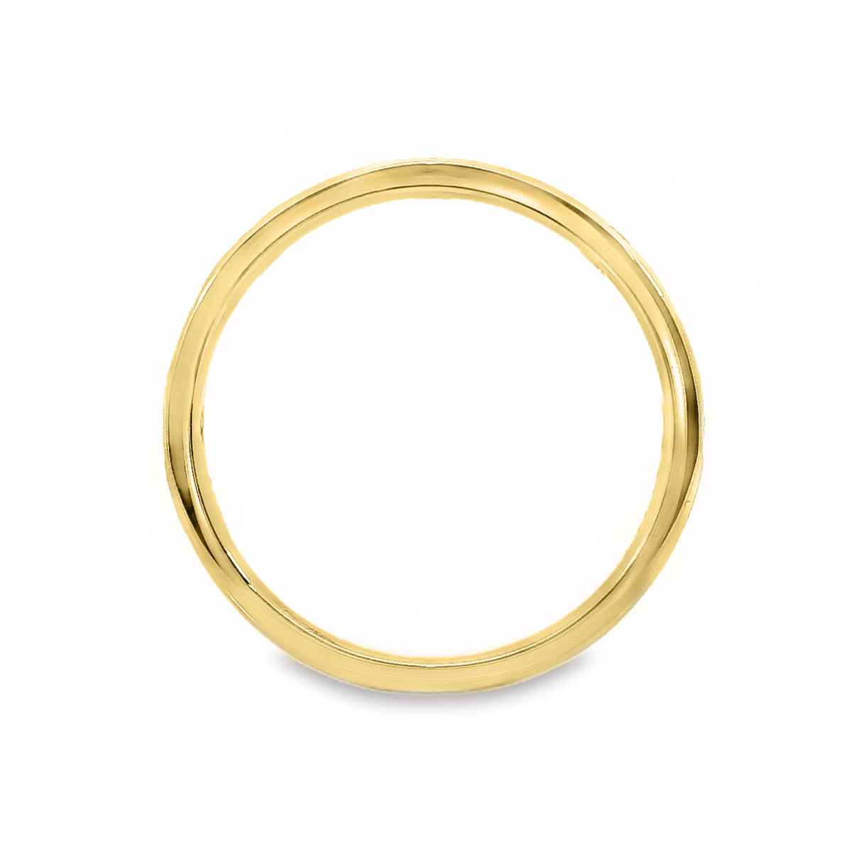 9ct Yellow Gold Hammer Set Lab Grown Diamond Ring 0.15ct TDW