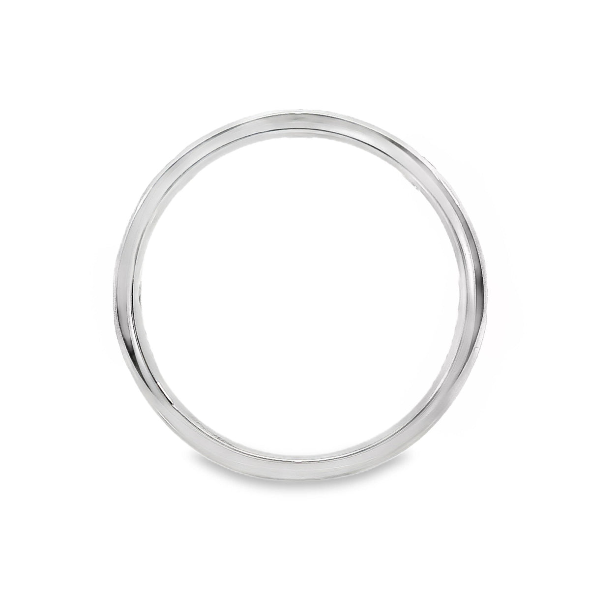 9ct White Gold Hammer Set Lab Grown Diamond Ring 0.15ct TDW