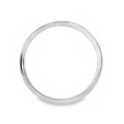 9ct White Gold Hammer Set Lab Grown Diamond Ring 0.08ct TDW