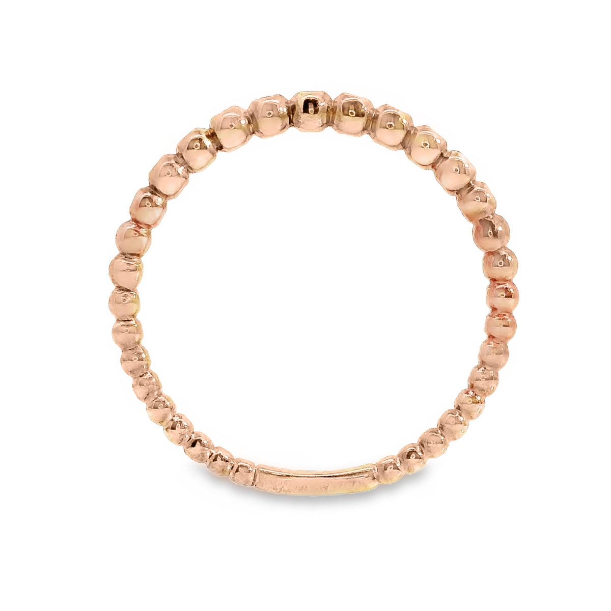 9ct Rose Gold Diamond Beaded Ring