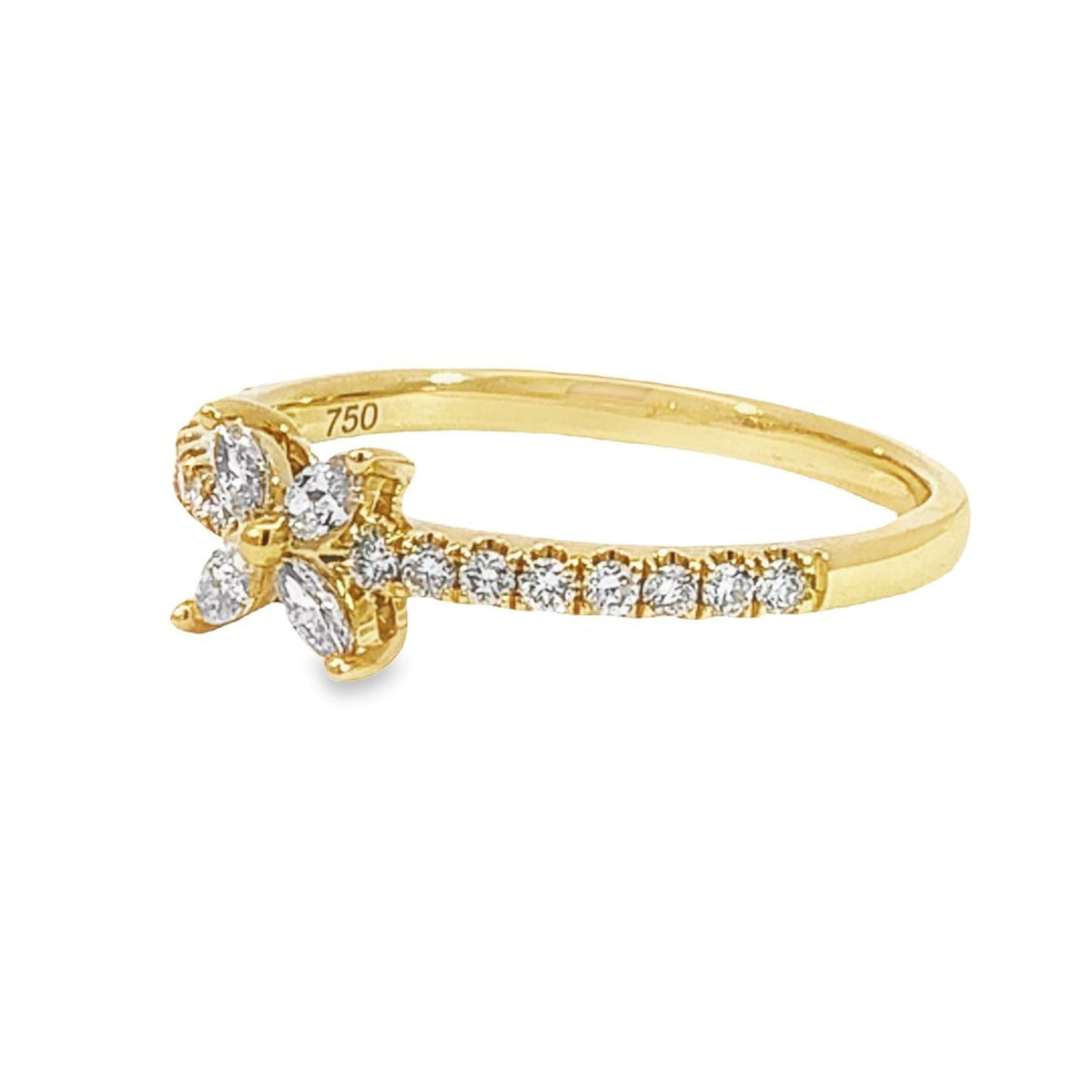 18ct Yellow Gold Diamond Butterfly Ring TDW = 0.37ct