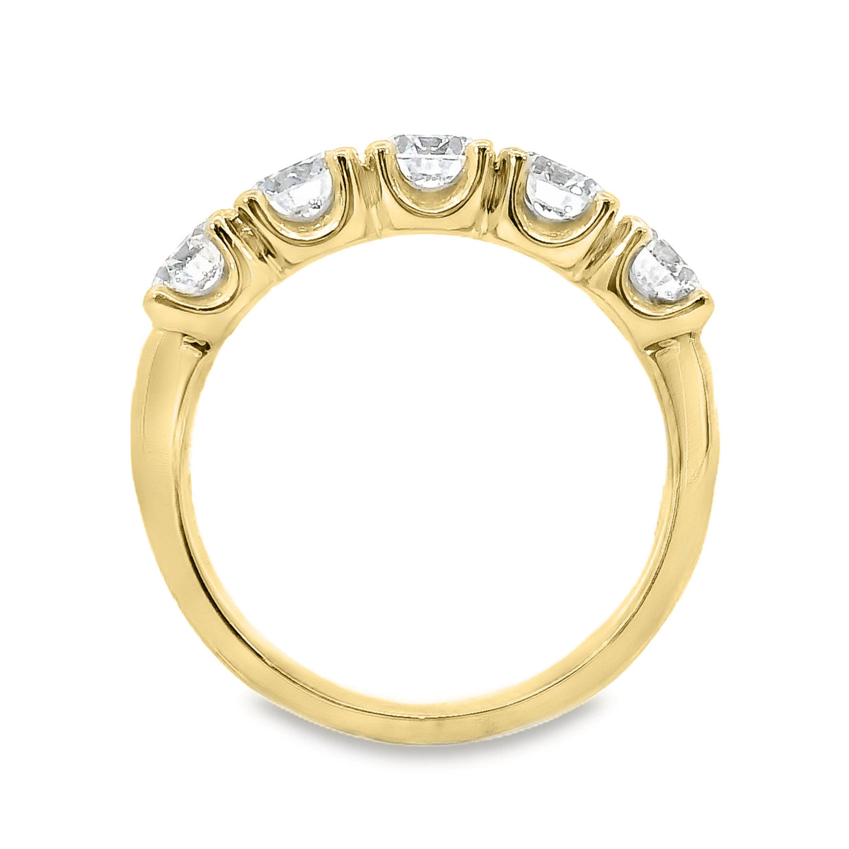 Carolyne 18ct Yellow Gold Lab Grown Diamond 5 Stone Ring 2.00ct TDW