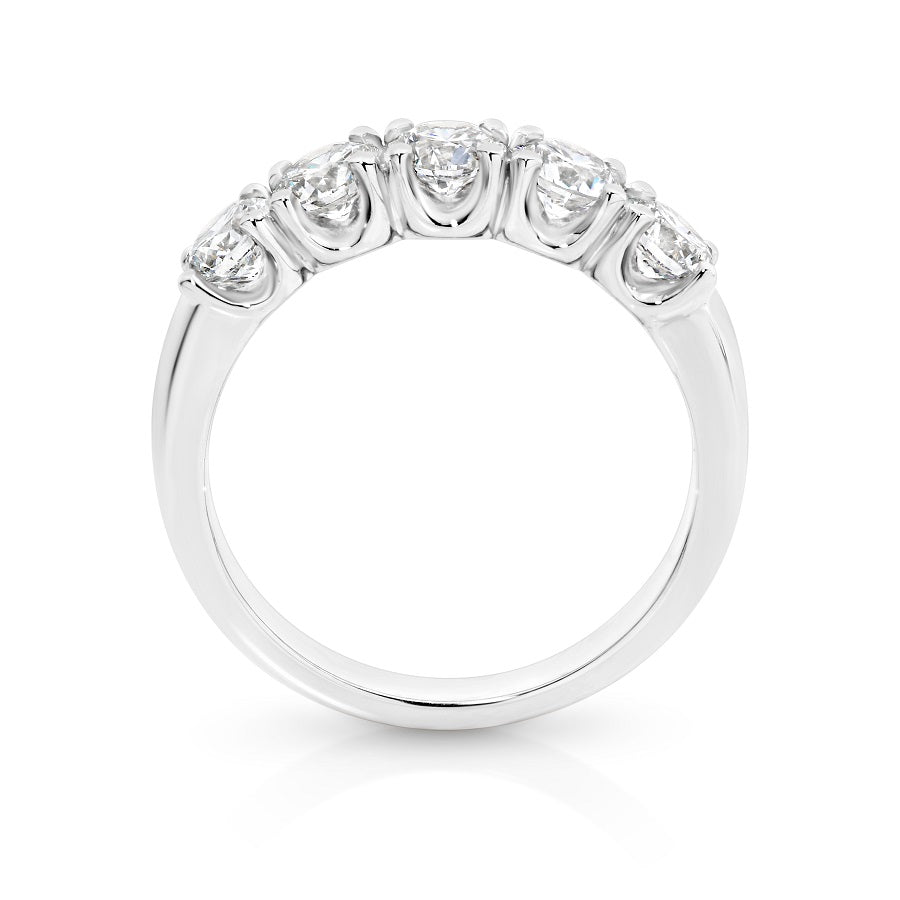 Carolyn 18ct White Gold Diamond Five Stone Ring 2.50ct Lab Grown Diamonds