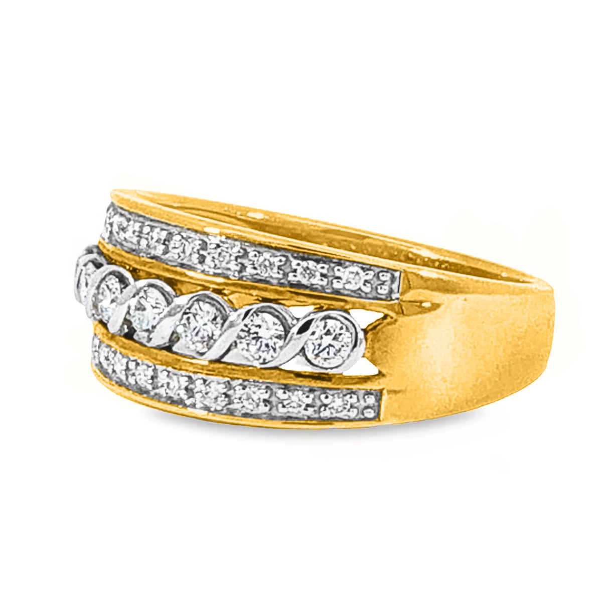 9ct Yellow Gold Diamond Dress Ring TDW = 0.36ct
