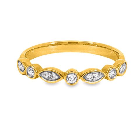 18ct Yellow Gold Diamond Dress Ring TDW = 0.15ct