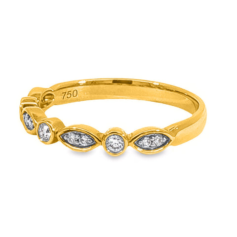 18ct Yellow Gold Diamond Dress Ring TDW = 0.15ct