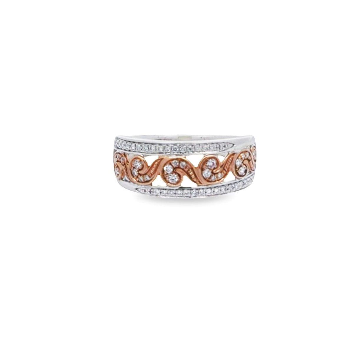 9ct White And Rose Gold Dress Ring TDW = 0.25ct