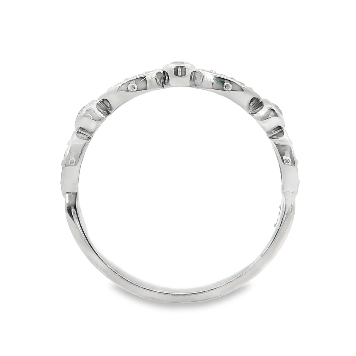9ct White Gold Natural Diamond Dress Ring 0.19ct TDW