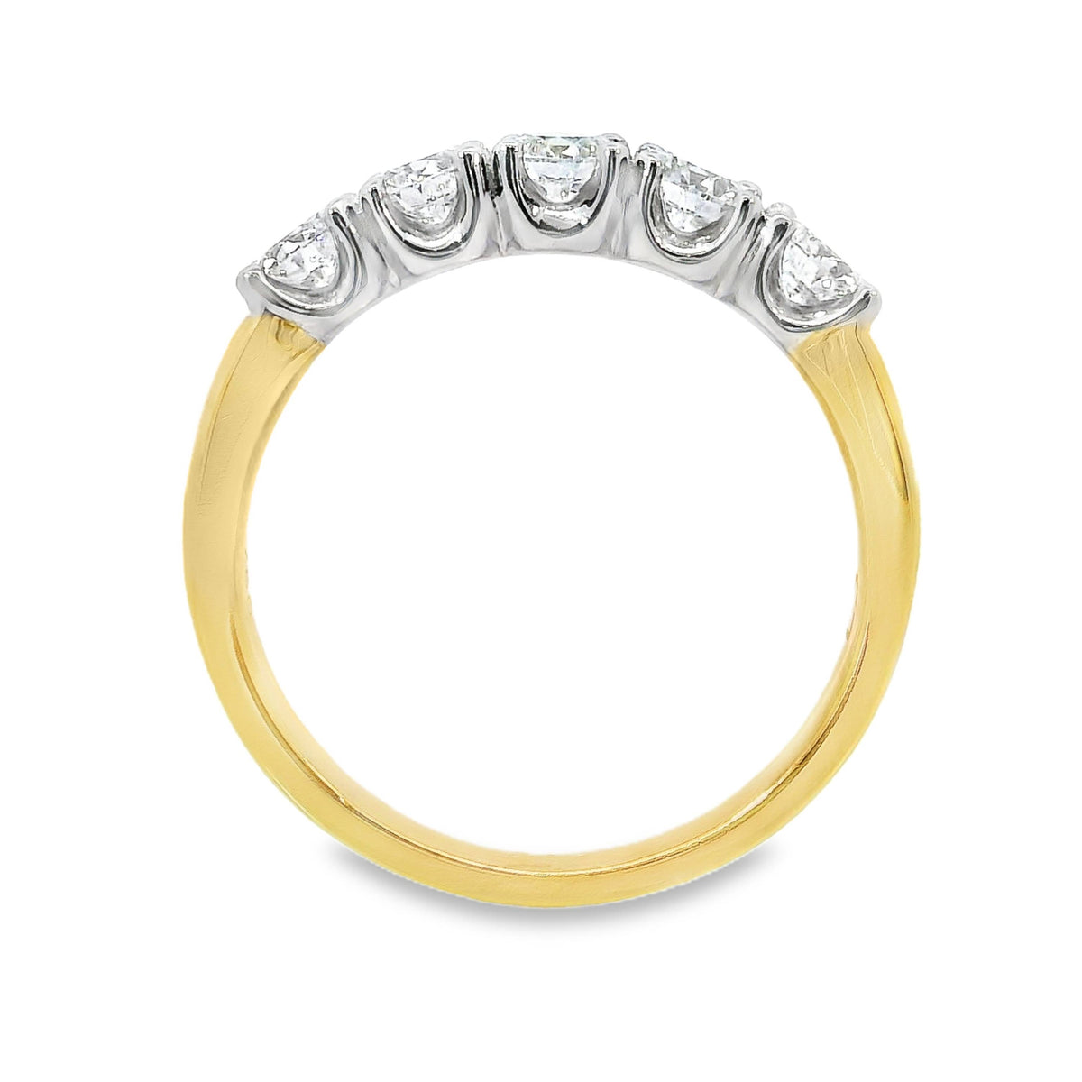 Carolyne 18ct Yellow Gold Natural Diamond Five Stone Ring TDW= 1.00ct