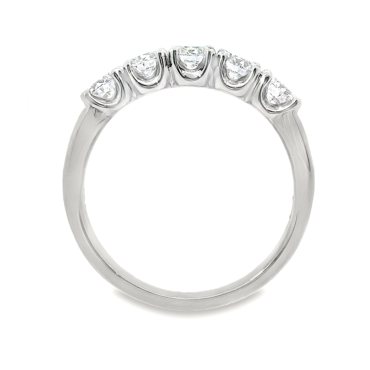 Carolyne 18ct White Gold Natural Diamond 5 Stone Ring 1.02ct TDW