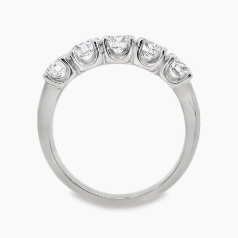 Carolyne 18ct White Gold Natural Diamond 5 Stone Ring 1.51ct TDW