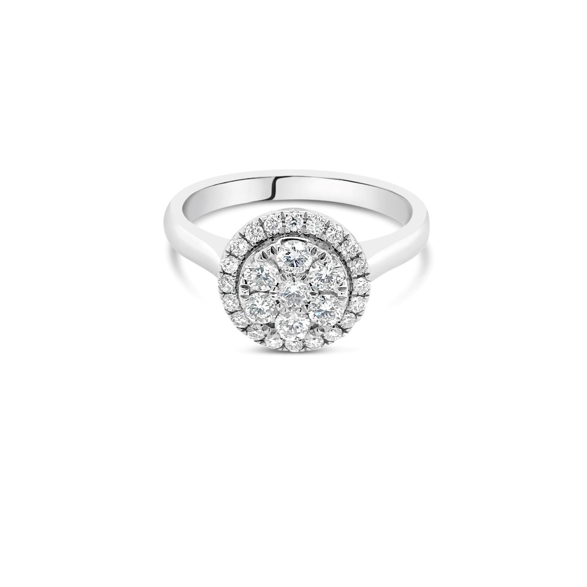 Round 0.50ct White gold cluster