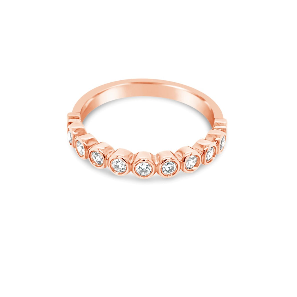 Bezel set diamond ring