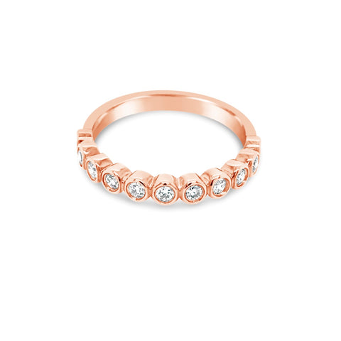 Bezel set diamond ring