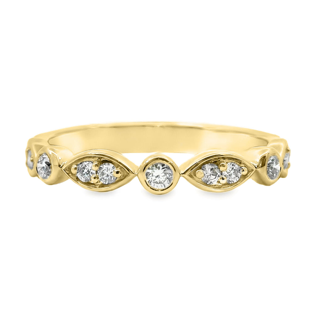9ct Yellow Gold Natural Diamond Dress Ring 0.20ct TDW