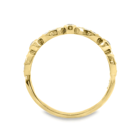 9ct Yellow Gold Natural Diamond Dress Ring 0.20ct TDW