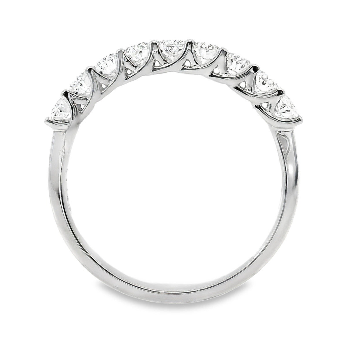 18ct White Gold Natural Oval Diamond Dress Ring