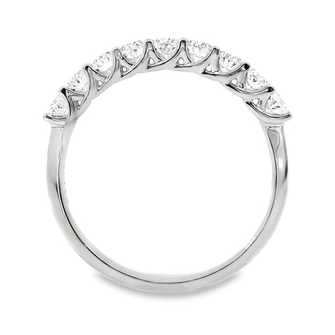 18ct White Gold Natural Oval Diamond Dress Ring